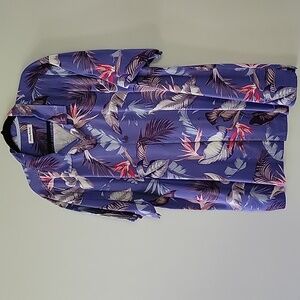 Purple tropical print Tommy Bahama shirt